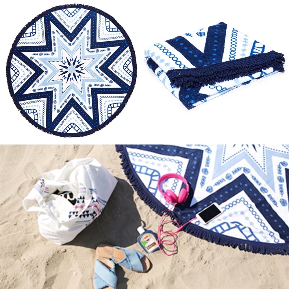 Soleil Miramar Printed Round Towel